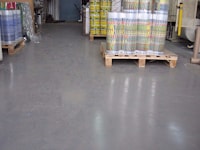 Self-leveling floor in the packaging manufacturing plant